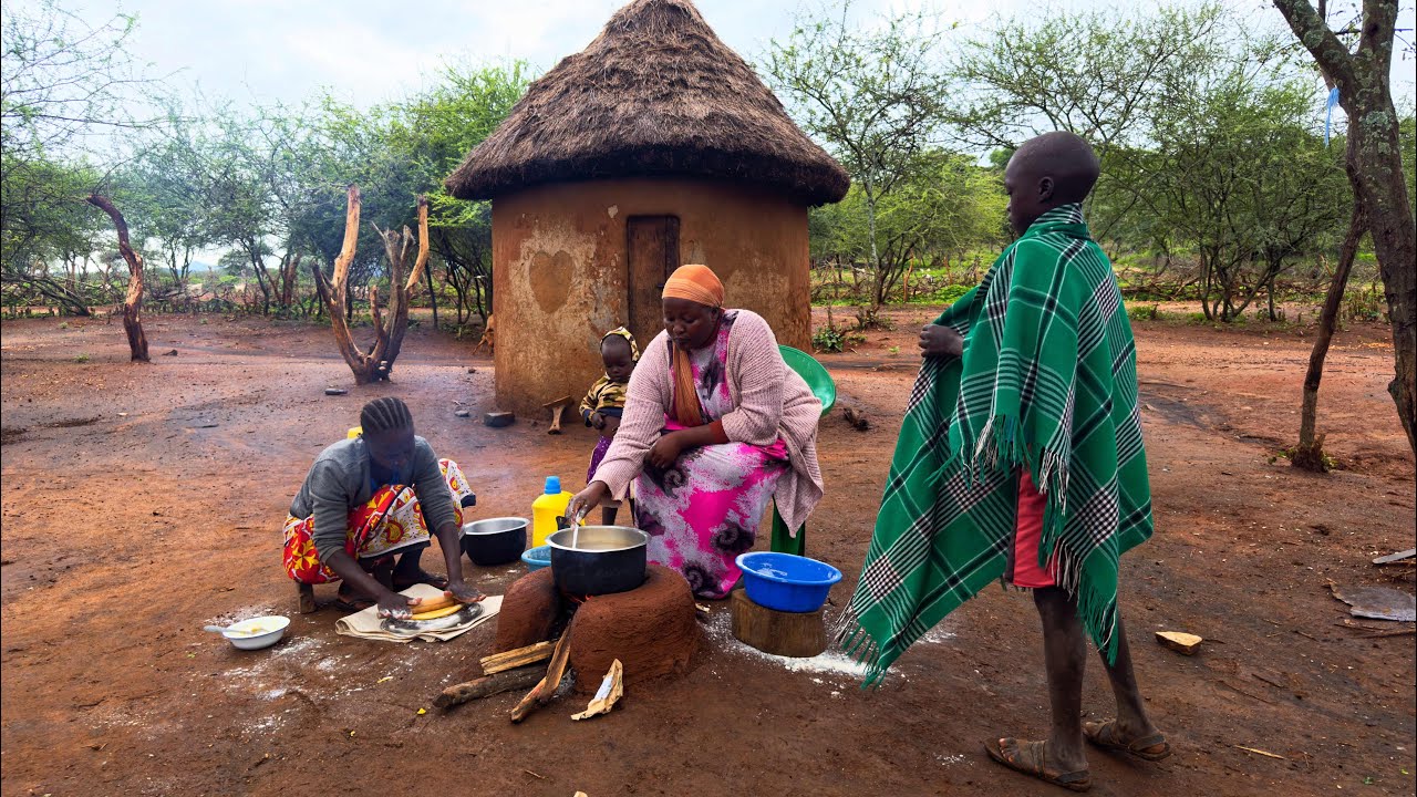 African village life #cooking  village food  for Breakfast