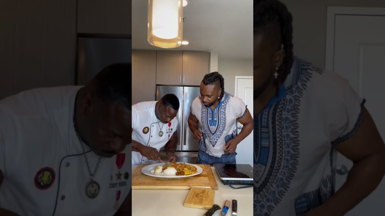 EATING AFRICAN FOOD FIRST TIME #shortsvideo #foodie #cooking #follow #chefrush #food #funny #africa