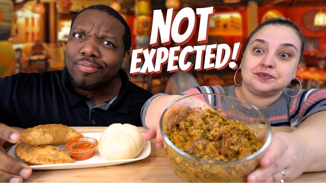 My American Wife EATS FUFU For The First Time! [African Food w/ Egusi Soup]