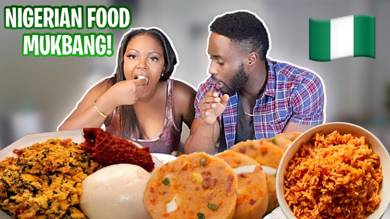 HAITIANS TRIES AFRICAN FOOD FOR THE FIRST TIME | NIGERIAN FOOD MUKBANG | brent and mir