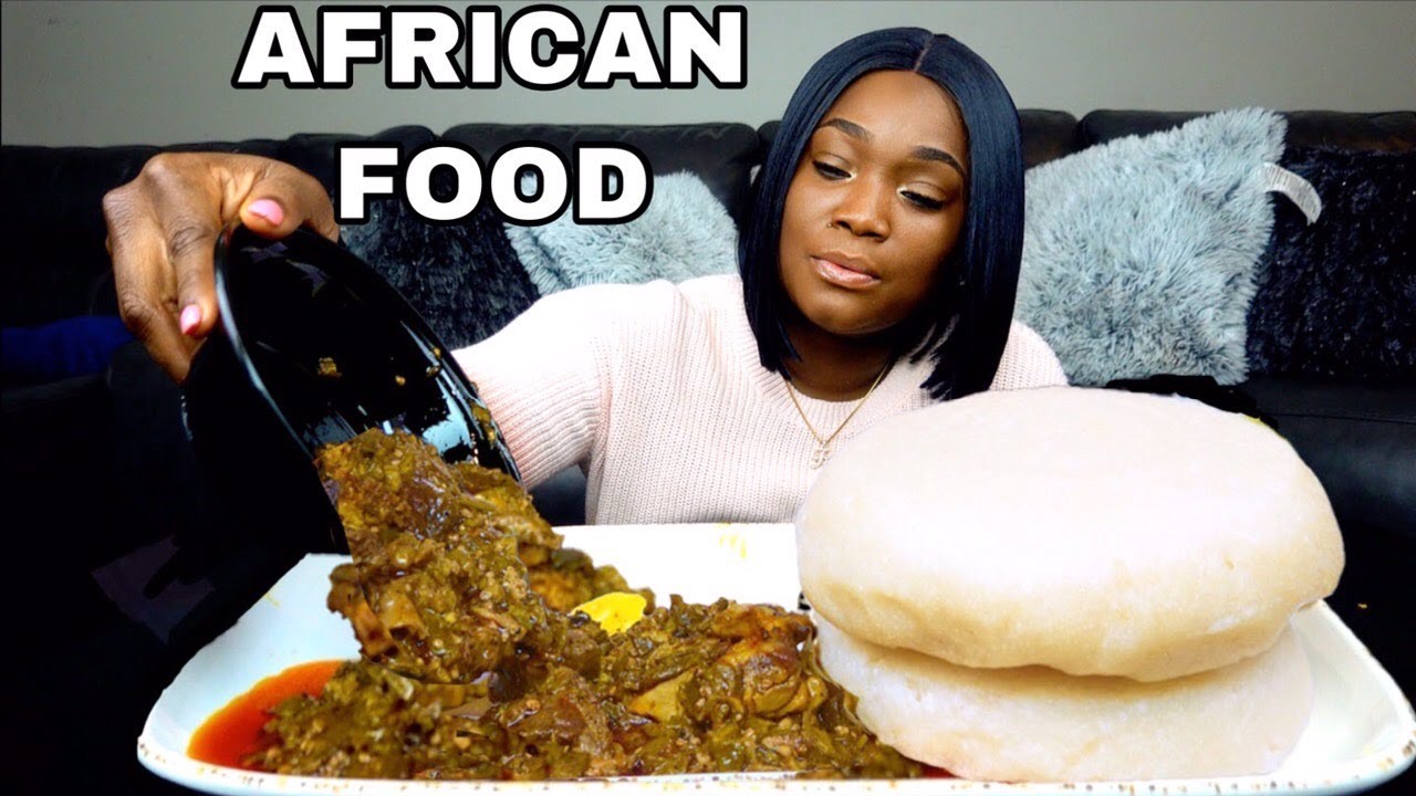 AFRICAN FOOD | NIGERIAN FOOD MUKBANG | EFORIRO STEW | FUFU | SHAKI AND COW MEAT