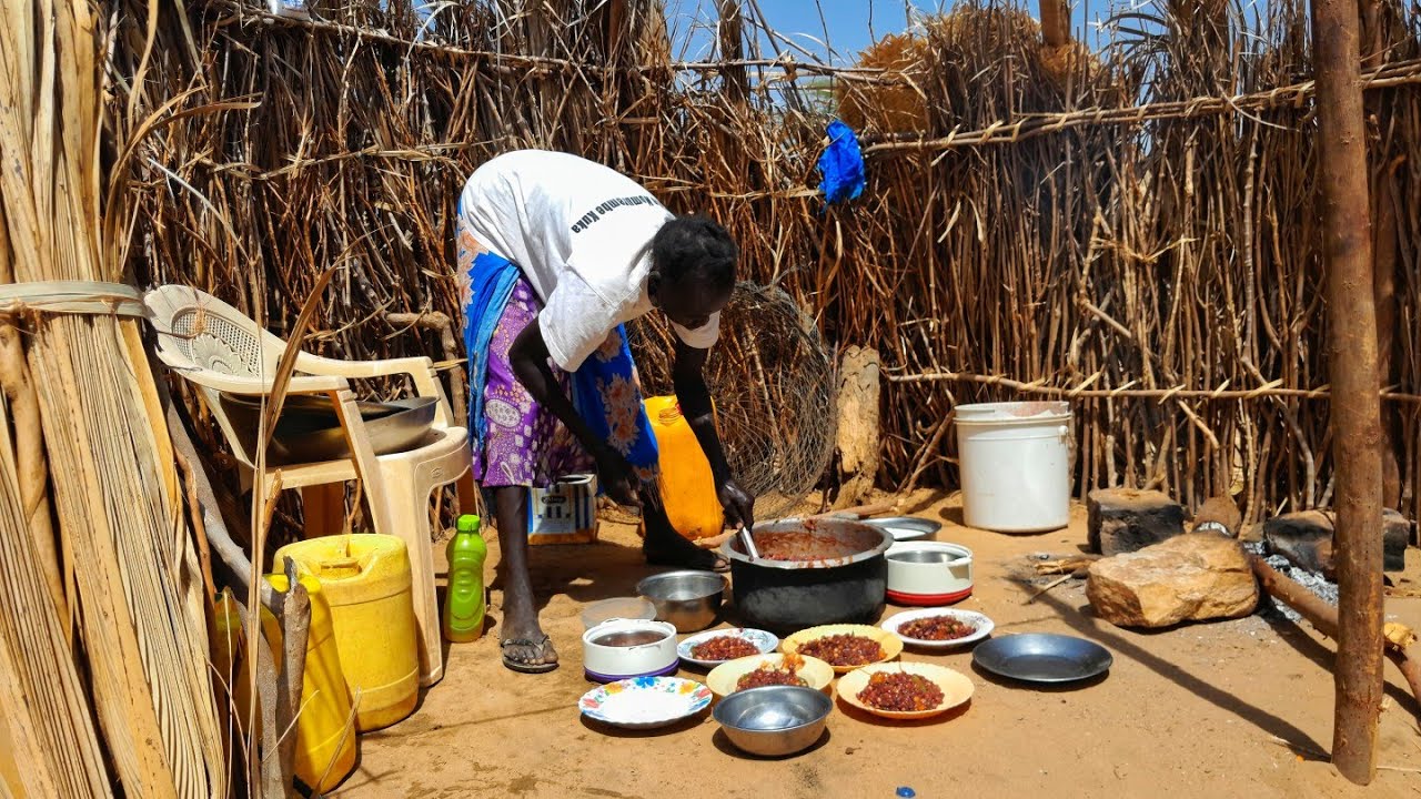 Cooking  original African food/village  food//African village life