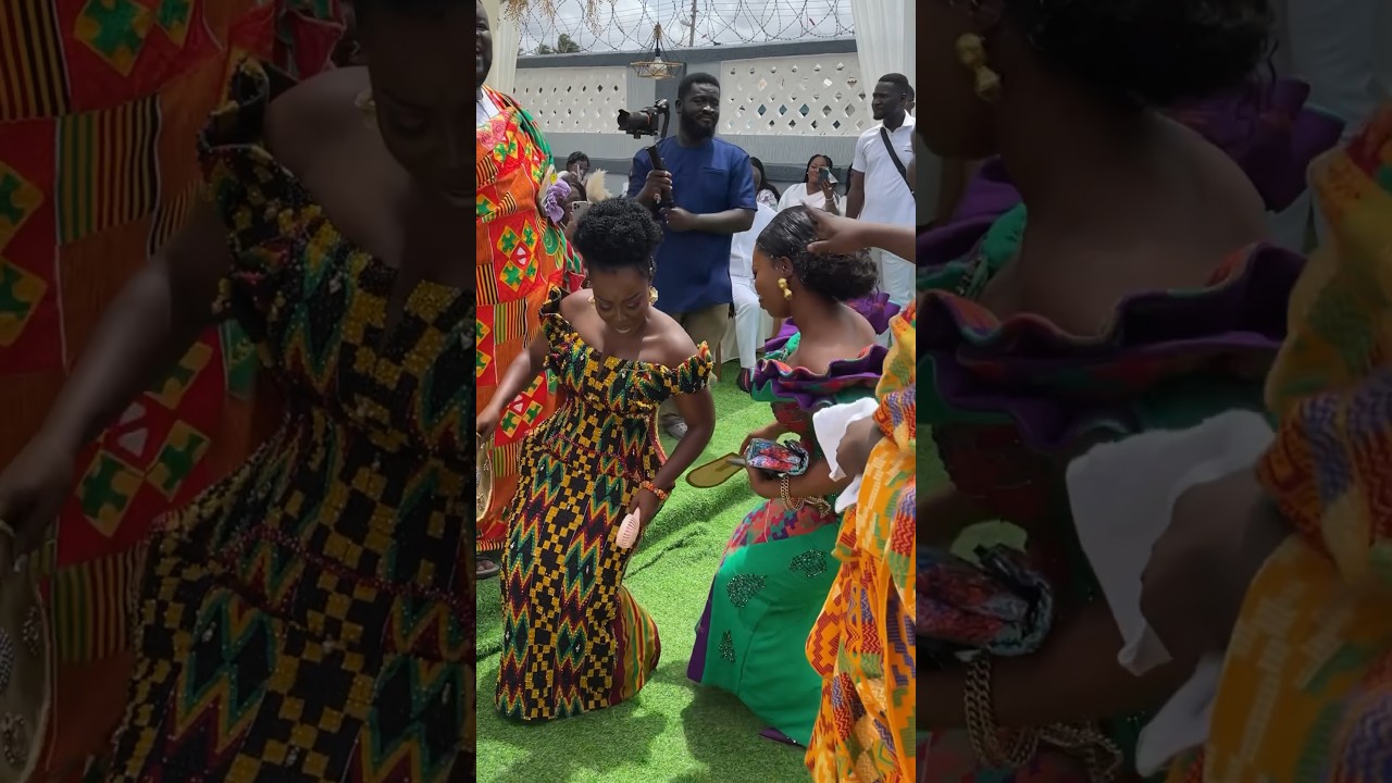 Beautiful Wedding Ghanaian Traditional Marriage #wedding #ghana #marriage #bride #groom #shorts