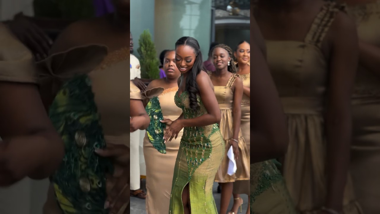 Beautiful Wedding Entrance Ghanaian Traditional Marriage #wedding #ghana #marriage #bride #shorts