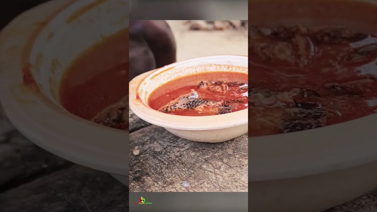 Fufu  and tilapia Soap (African food).  #shorts