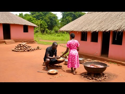 African village life #cooking Appetizing village food for lunch(V8)