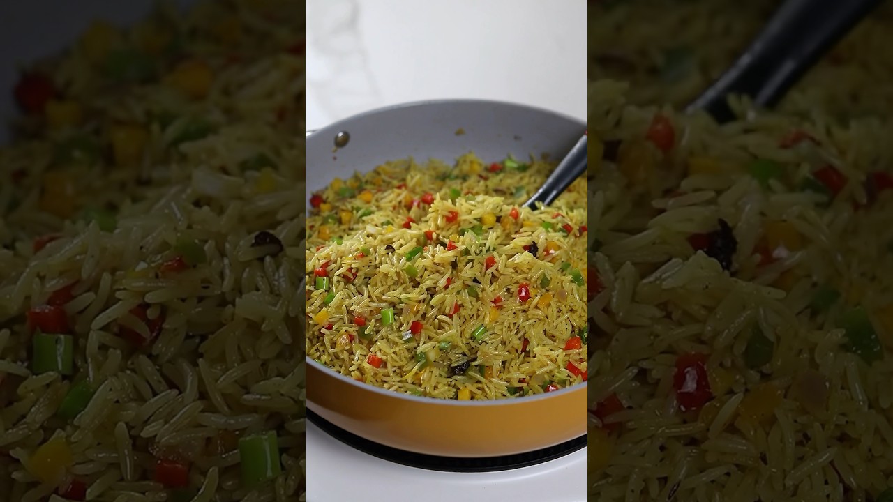 Bell pepper fried rice #nigerianfood