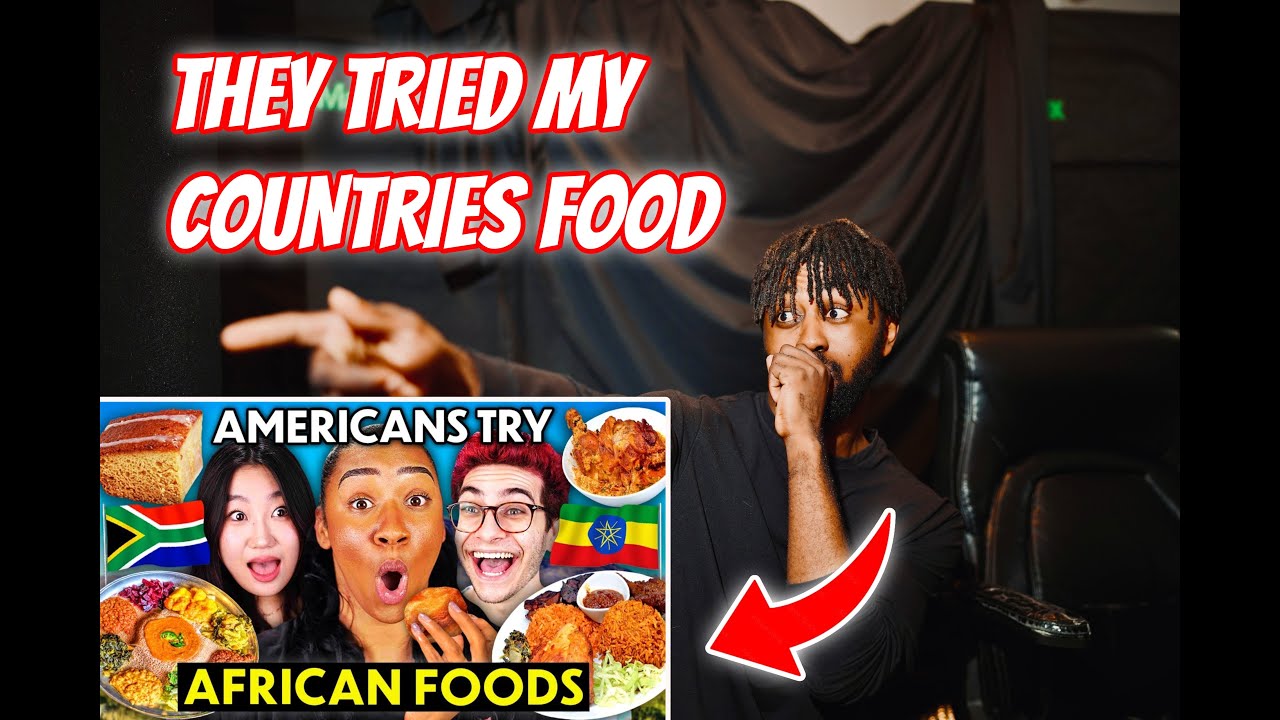 THEY ATE MY FOOD!!.. AFRICAN REACTS TO AMERICANS TRYING AFRICAN FOOD