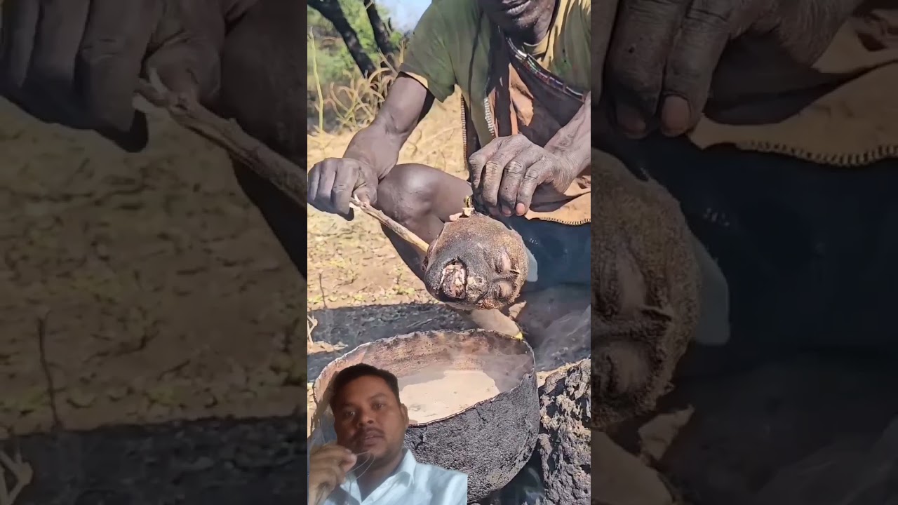 monkey food #food #villagelife #africa #shortsfeed #hadzabetribe #shortsvideo