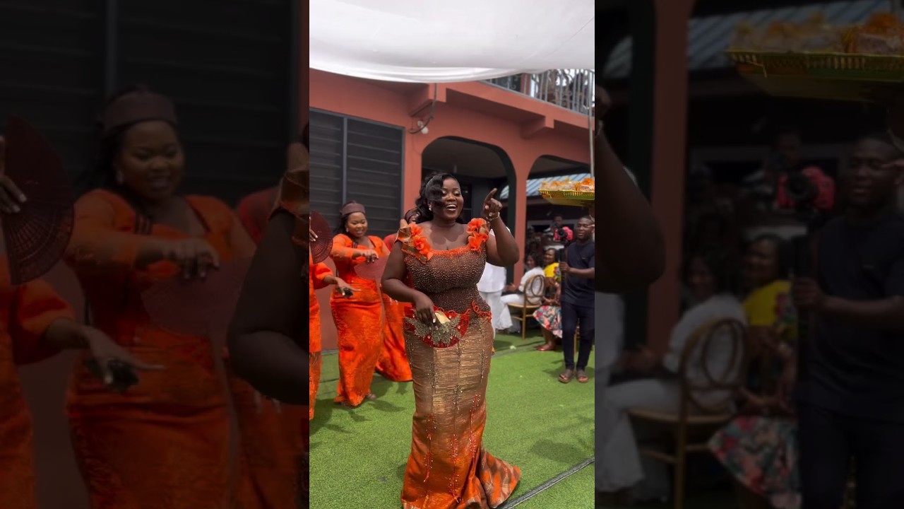 AFRICAN BRIDE DANCING WEDDING TRADITIONAL SONG #nigerianwedding #ankaragown #africafashion #wedding