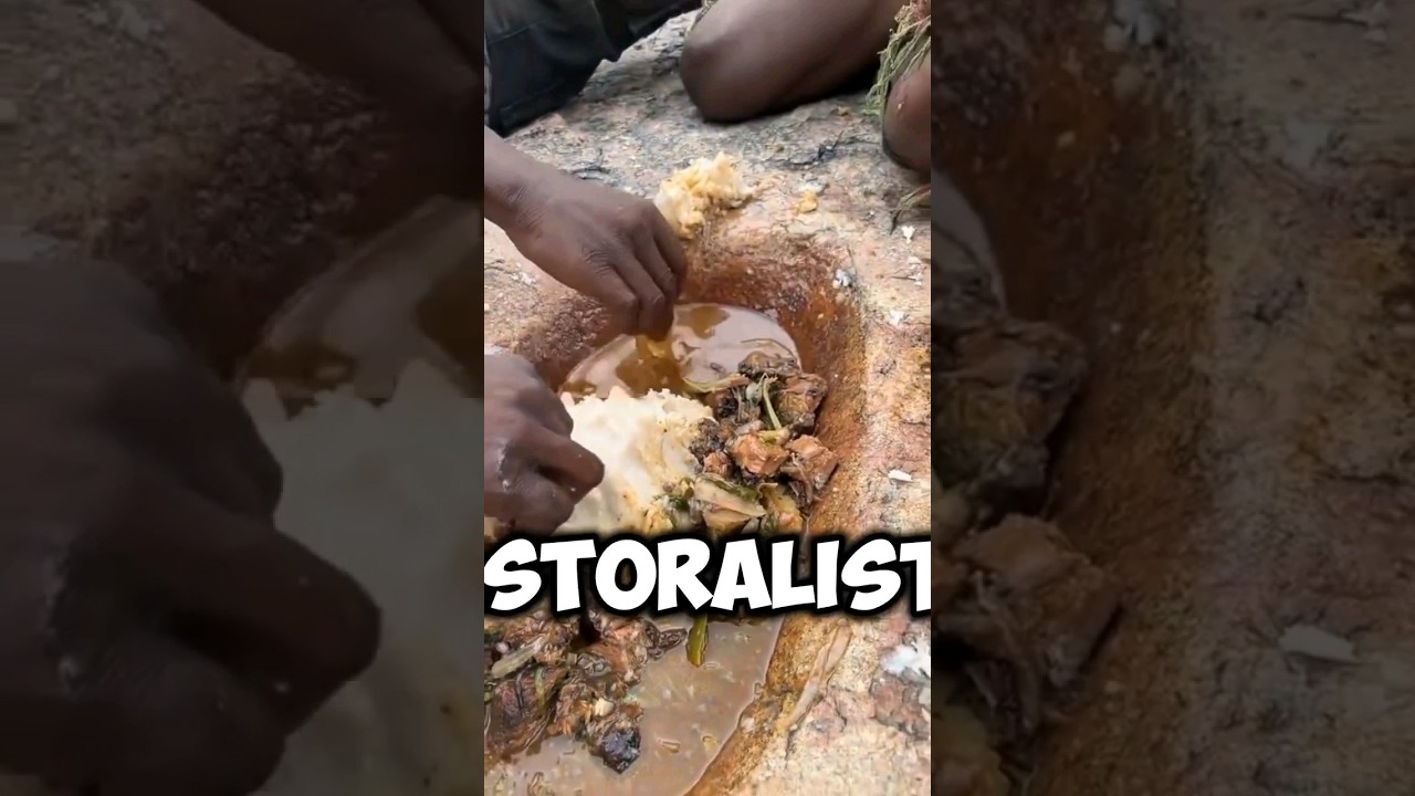 African surving in forest / Hunter Gathers #shortsviral #eating #food #vlog