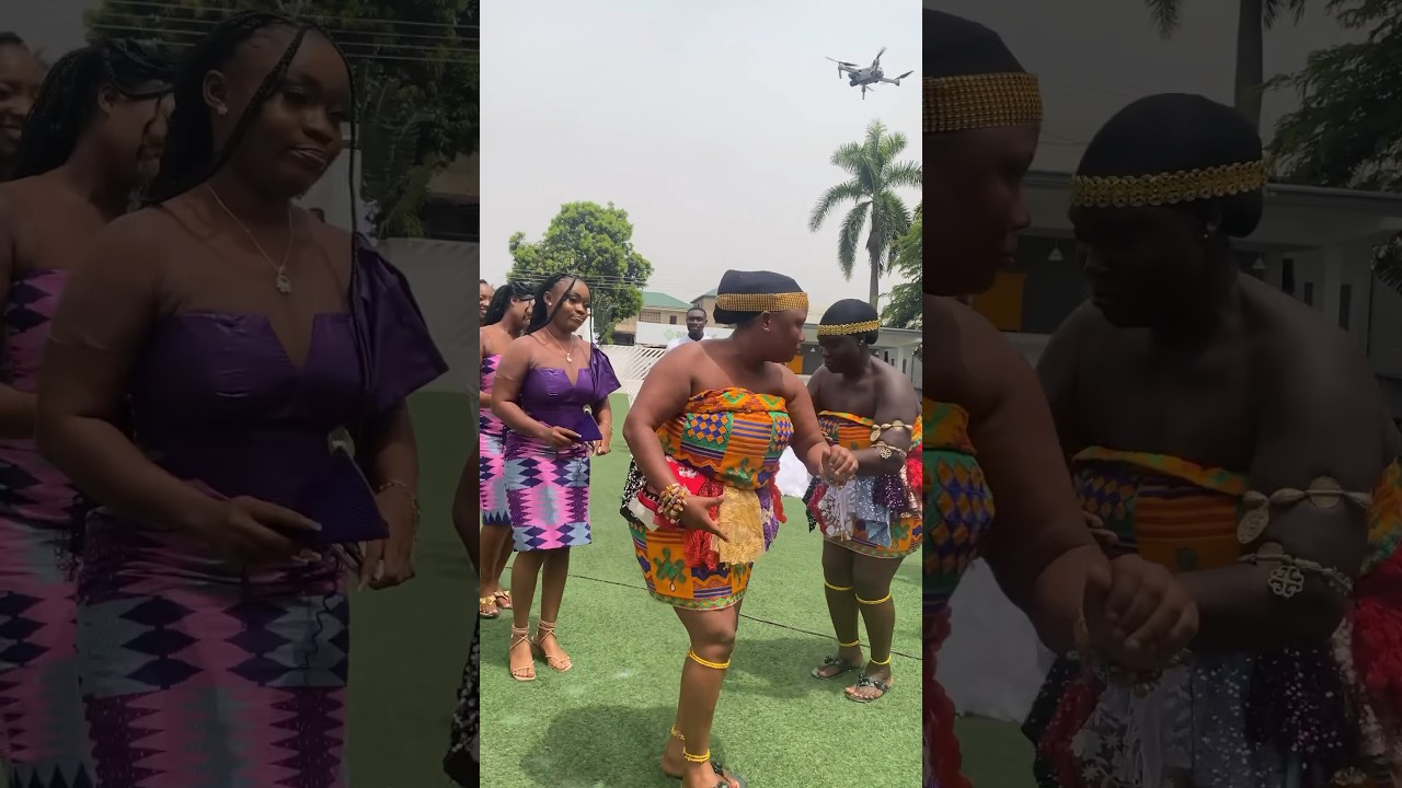 Beautiful Wedding Entrance Ghanaian Traditional Marriage #wedding #ghana #marriage #bride #shorts