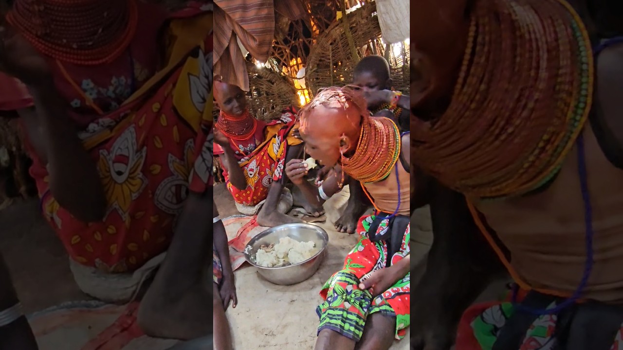 Eating Ugali With Beautiful Ready For Marriage Turkana Ladies#shortsfeed #africa #africanculture