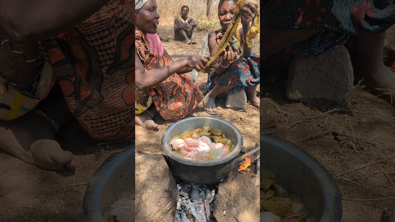 Hadzabe tribe Woman’s cooking their lunch food