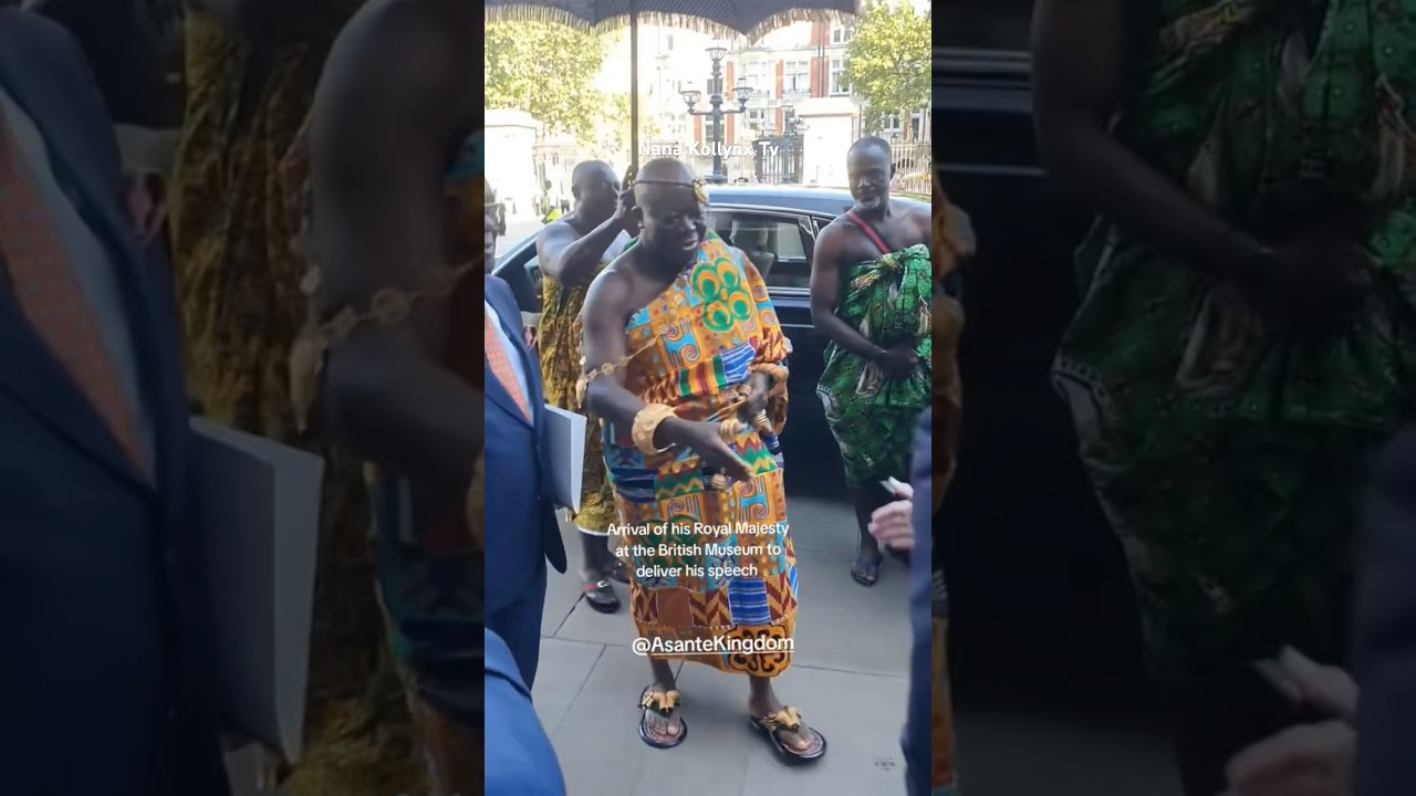 Otumfuo arrives @ British museum to deliver a lecture on Asante history & culture