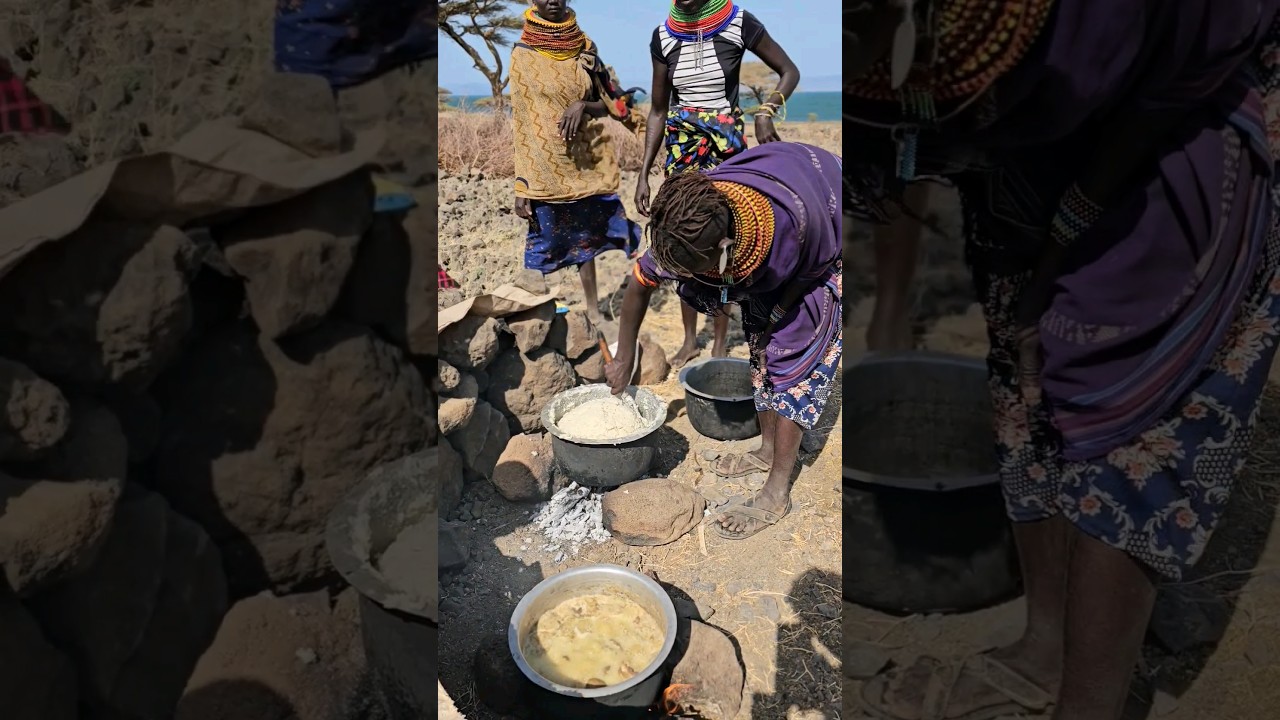 Time To Cook Lunch For The Tribe #shortsfeed #africanculture #africa