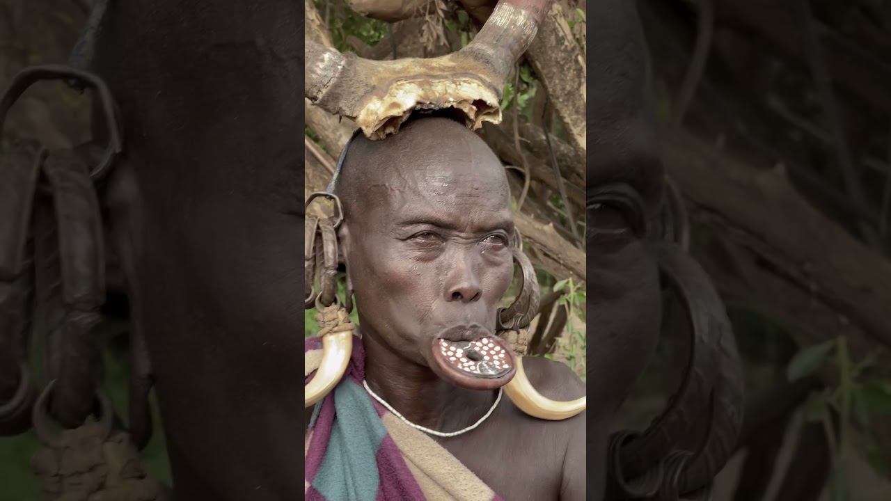 women Lips plate of Mursi Tribe #triballife #africa #culture #tribelife