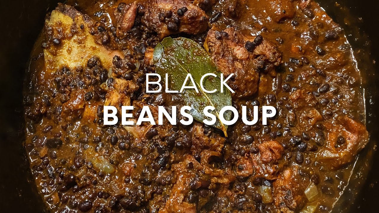 The Best Black Beans Soup Cooked Liberian Style | African Food | Liberian Cooking