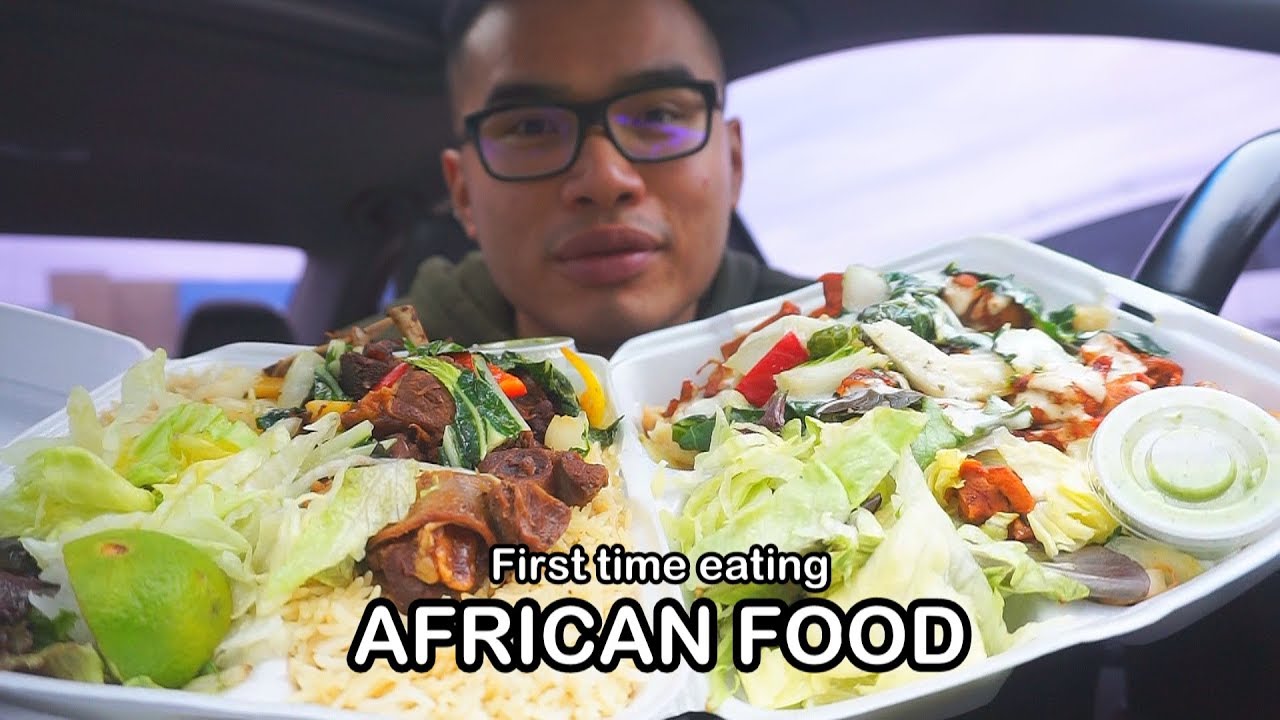 First time eating AFRICAN FOOD *MUKBANG