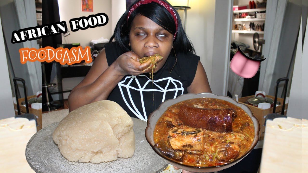 Nigerian/African Food MUKBANG: Okro+Eba – Speed Eating Challenge Fail