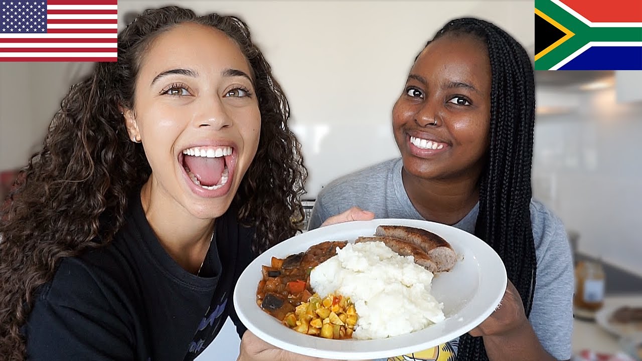 AMERICAN LEARNS HOW TO MAKE SOUTH AFRICAN FOOD!! *it was a fail*