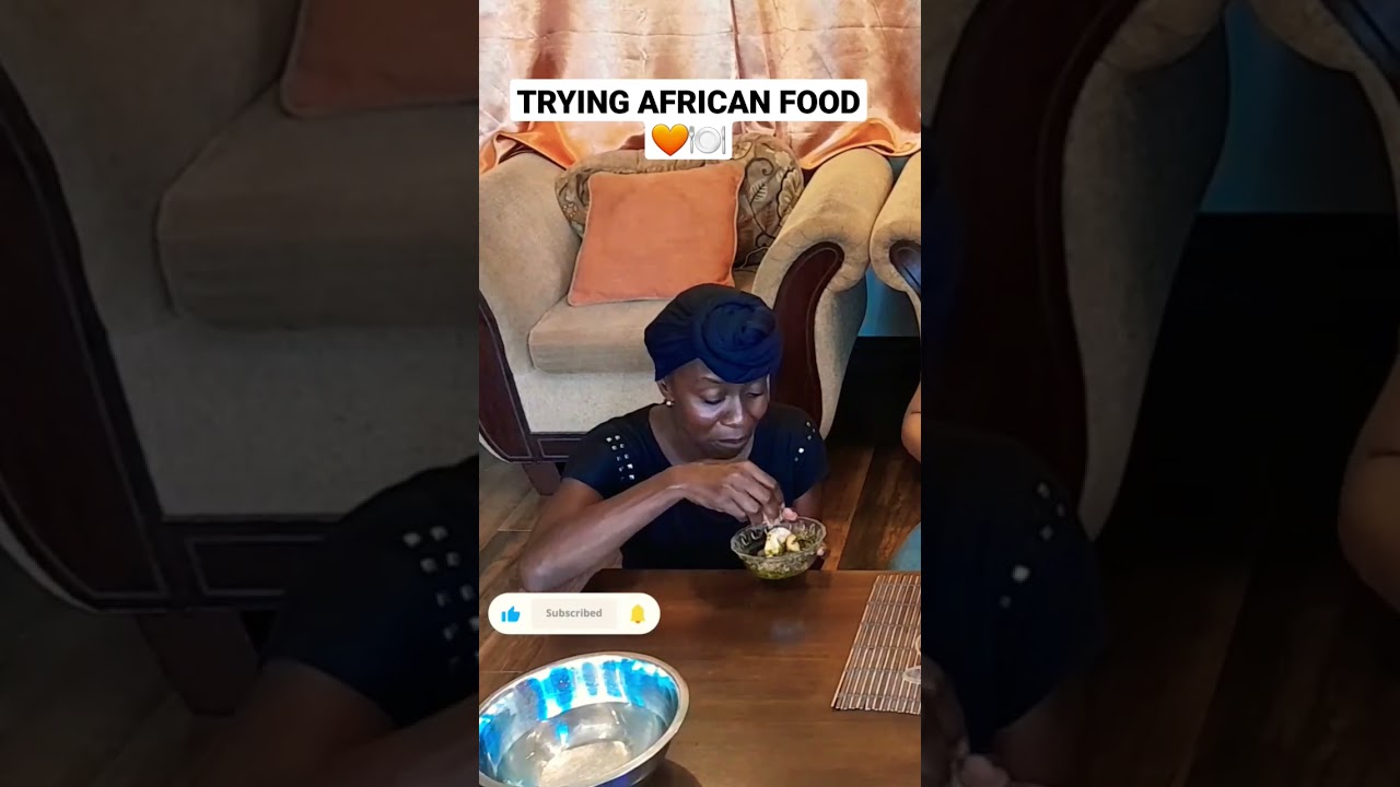 Trying African Food For The First Time #africanfood #foodreview #orgasmic #eba #sweetpotatoleaves