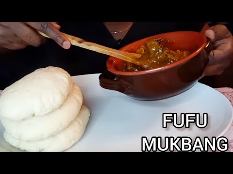 ASMR | FUFU MUKBANG FUFU AND PALM NUT SOUP | ASMR MUKBANG | AFRICAN FOOD MUKBANG | EATING SOUNDS