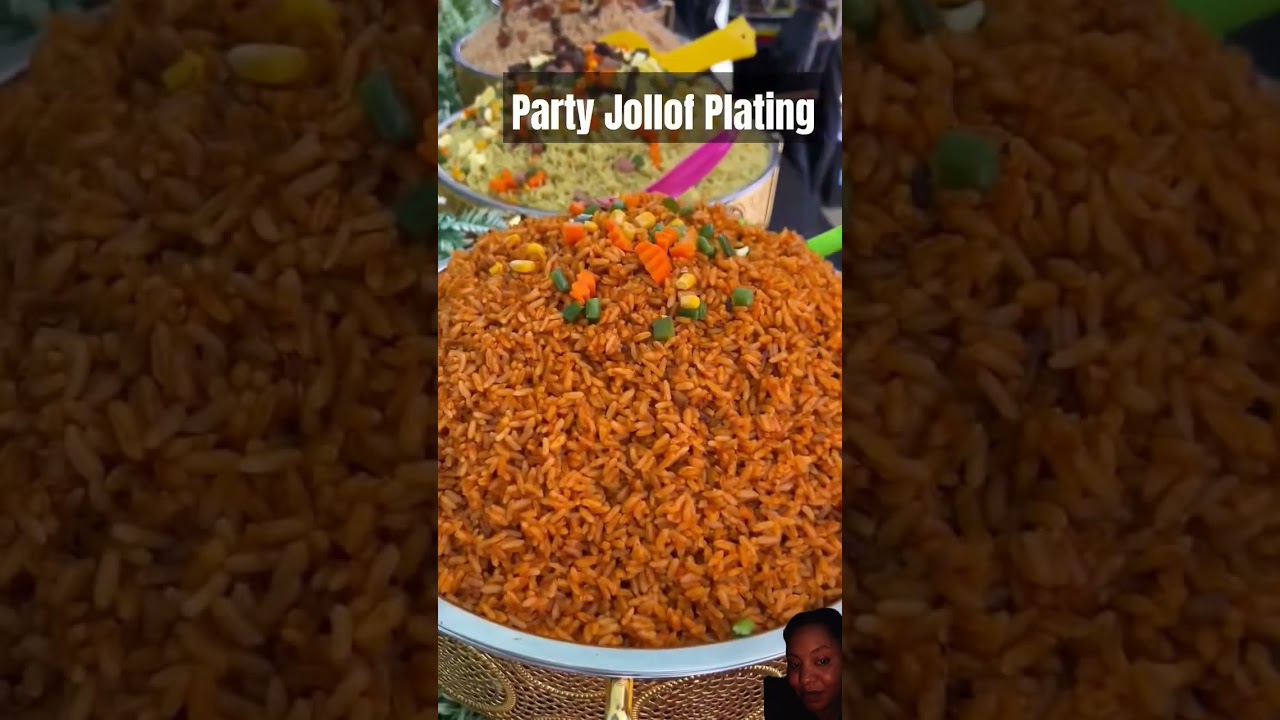 Party Jollof Rice Plated In Lagos #jollofrice #food #africanfood #rice