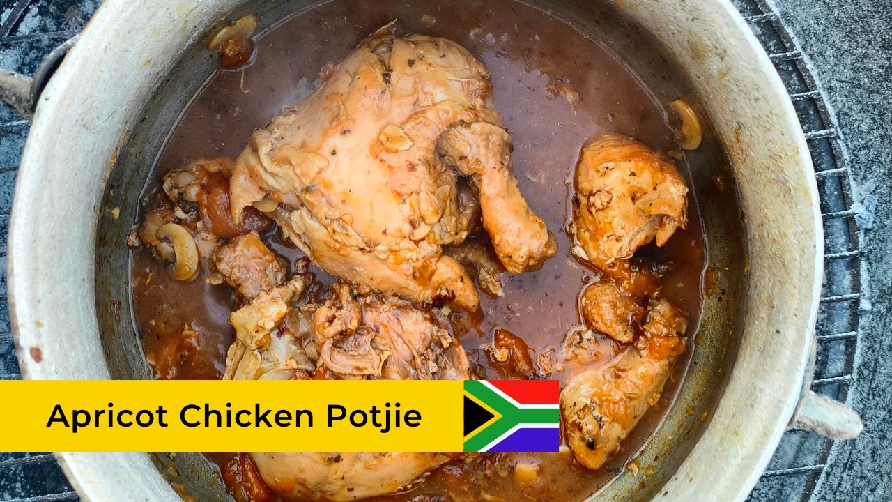 POTJIEKOS | Apricot Chicken Potjie | Chicken Potjiekos South African Food