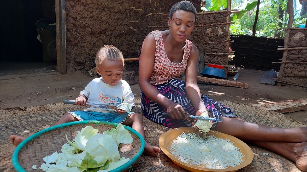 The Youngest Organic African Village Mothers Cooks The Most Organic African Food For Dinner