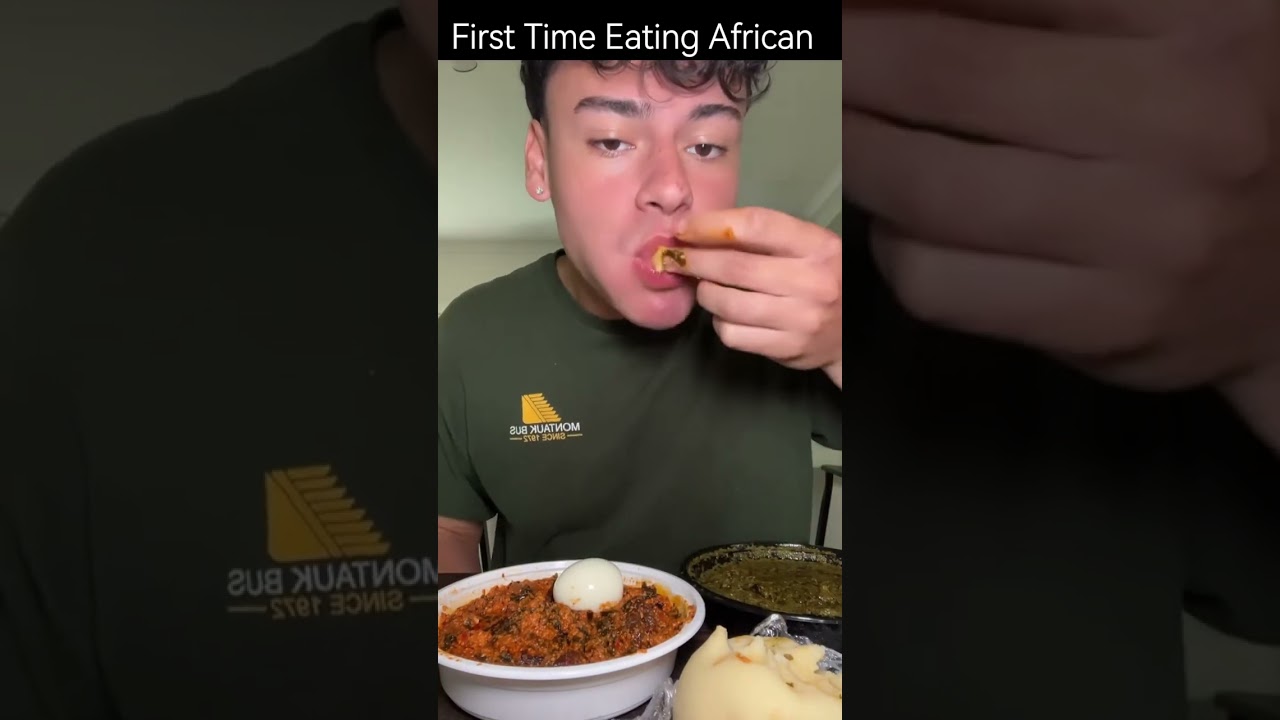 First Time Eating African Food!  #mukbang #fufumukbang #nigerianmukbang #africanfoodmukbang