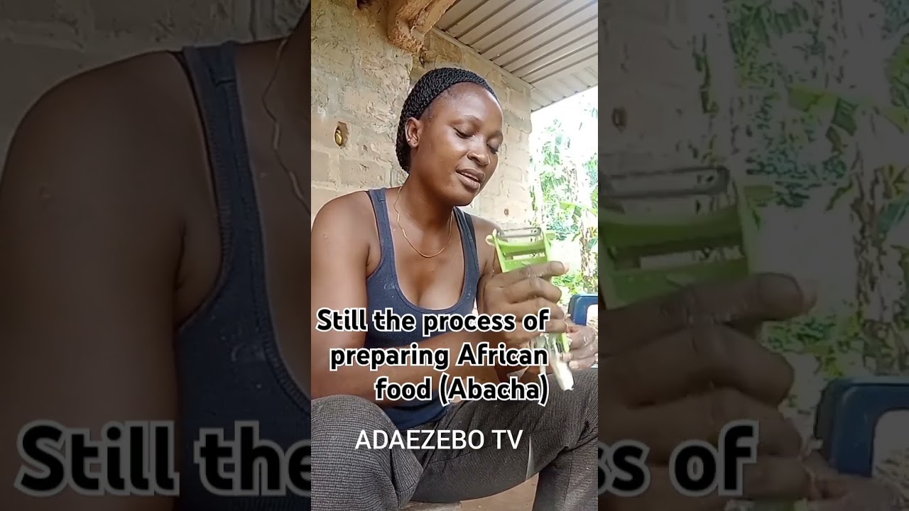 How she id preparing African food (abacha) @ADAEZEBOTV #viralvideo #foodie #trending