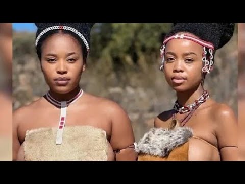 Beautiful African Zulu maiden dancing