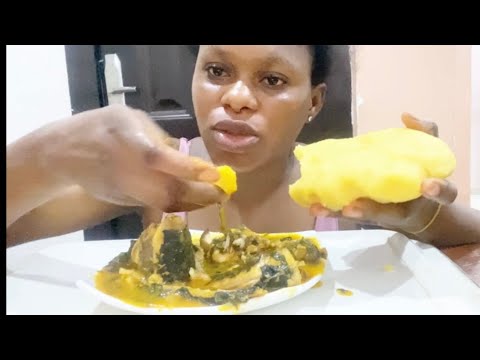 Asmr Achi Soup with Eba /African Food Mukbang