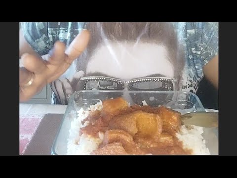 ASMR White Rice with Stew) African food mukbang