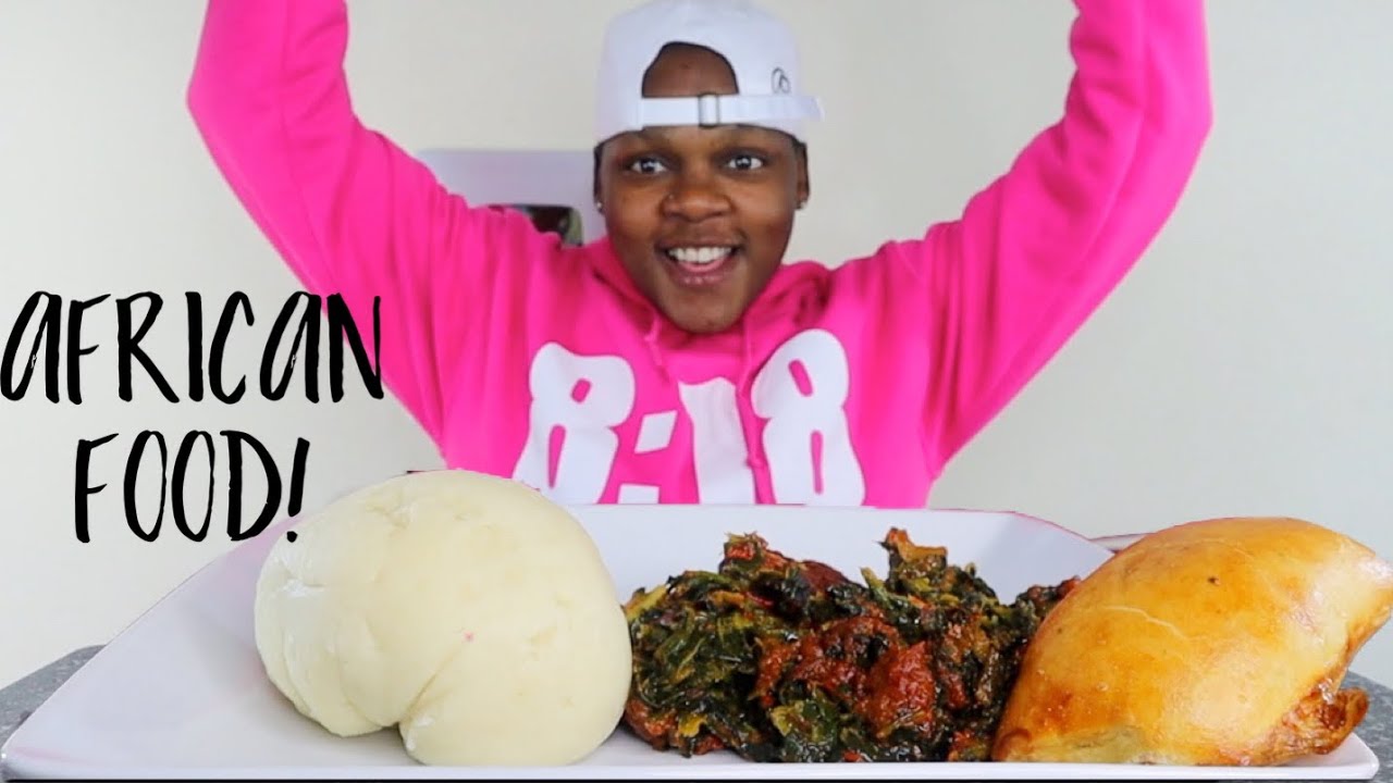 NIGERIAN/AFRICAN FOOD (HAND EATING) FUFU, EFORIRO + BEEF • MUKBANG!