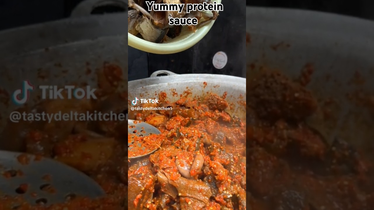 Nigeria protein sauce, Nigeria food, mukbang video, African food #food #spicyfood #peppersauce