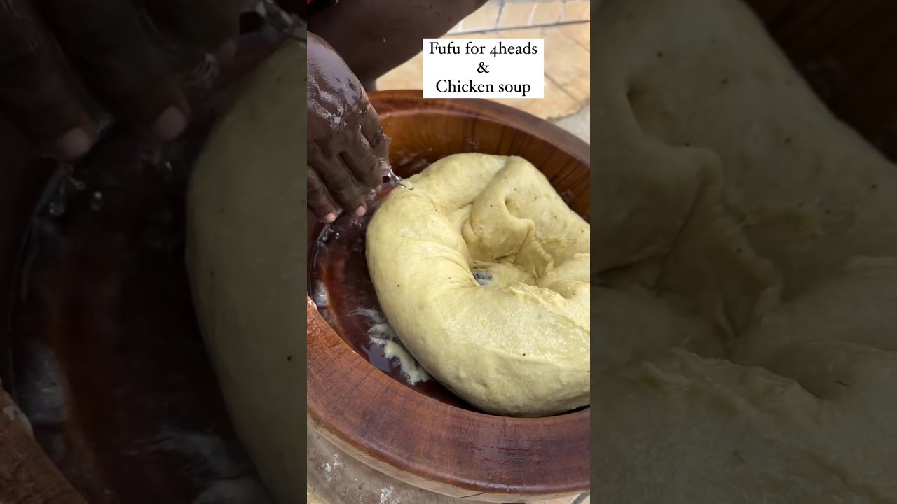 Fufu with chicken soup #shorts #food #best #goodfood #fufu #chicken