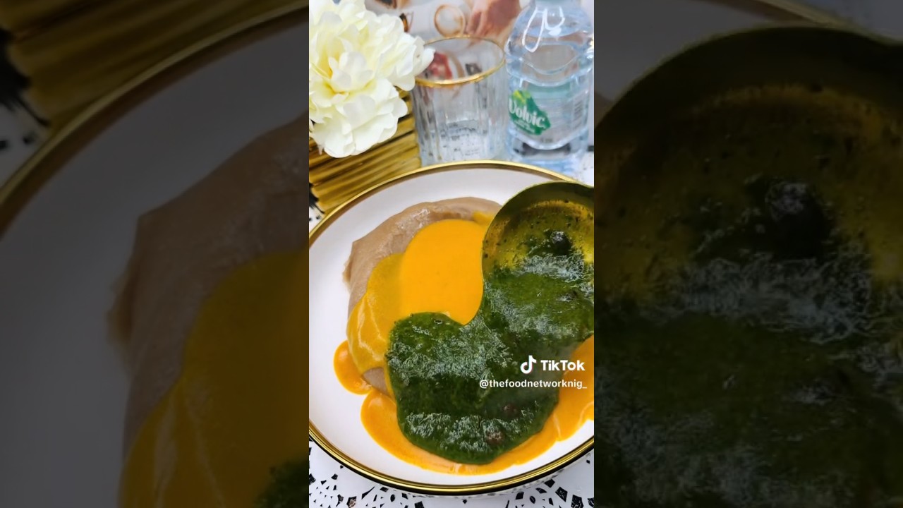 Yummy Yoruba Amala and ewedu, Nigeria food, mukbang video, African food #chefchioma #smallchops