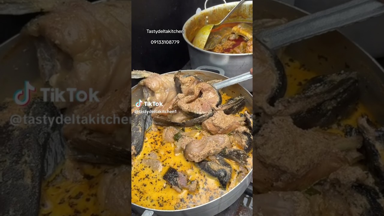 Nigeria Egusi pepper soup with, Banga soup, African food, Nigeria food, mukbang #spaghettijollof