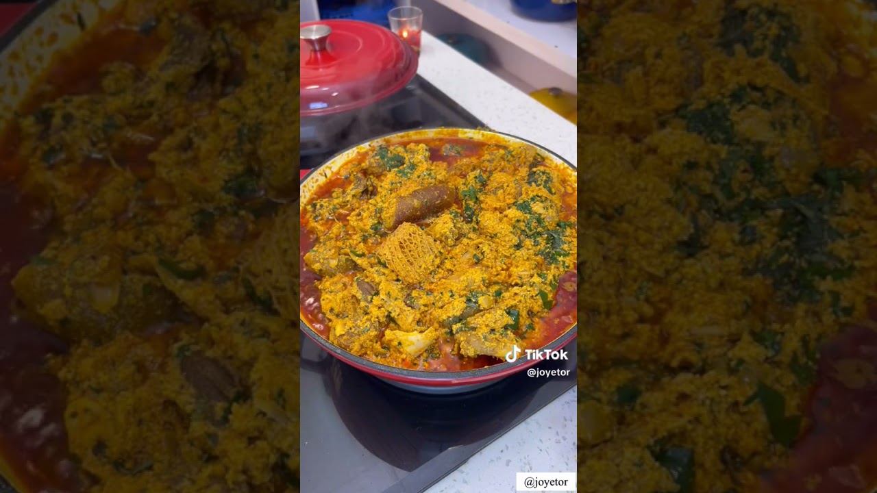 Nigeria Egusi soup, Nigeria food, African food mukbang, Asia street food #cooking #nigeriafood