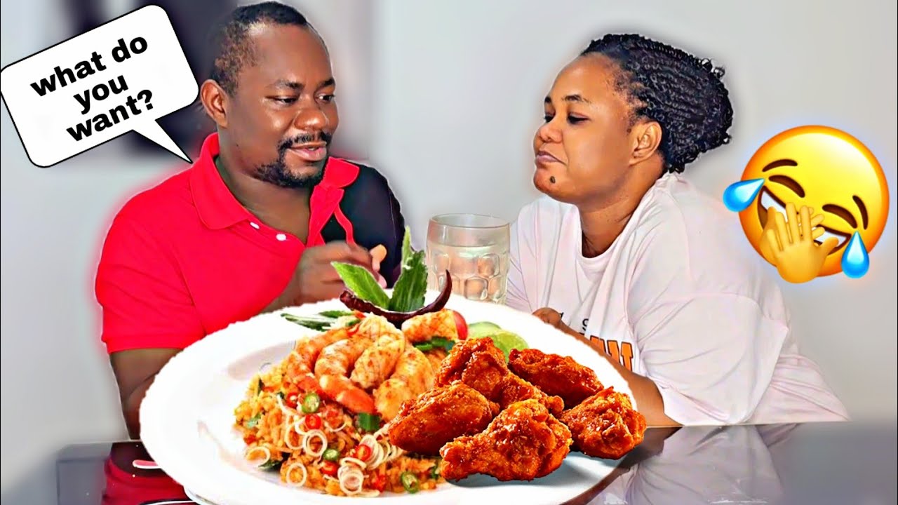 Kneeling To Serve My Husband Food Pranks To Get His Reaction, African food mukbang