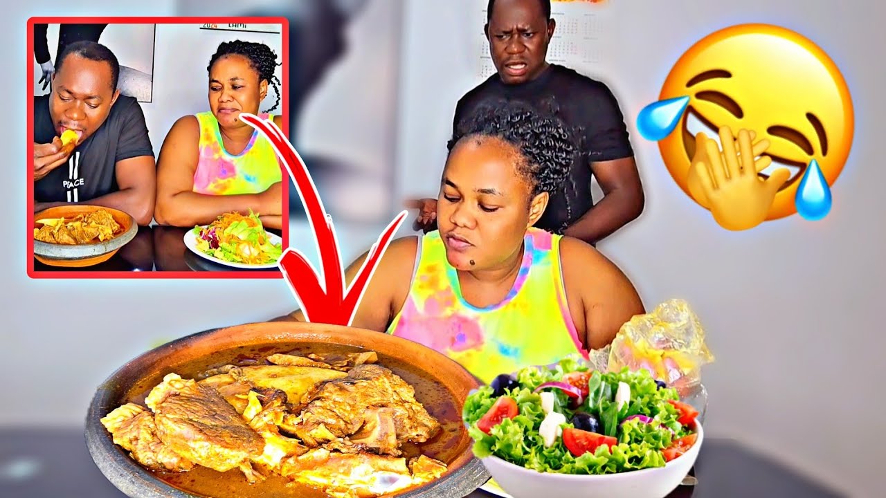 Hilarious mukprank on my husband, African food mukbang