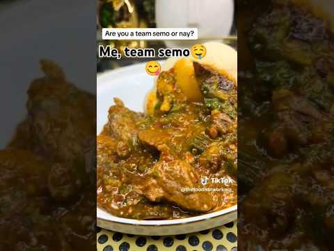 Nigeria ogbono soup with semo, Nigeria food, African food mukbang #spaghettijollof #friedplantain