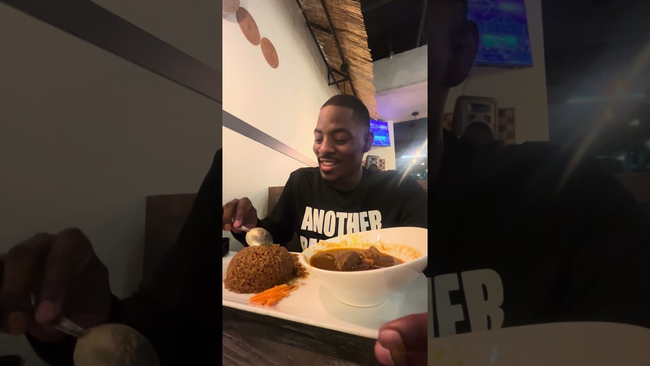 West hut African food was a 10/10 here’s why! #foodie #mukbang #yuddygangtv