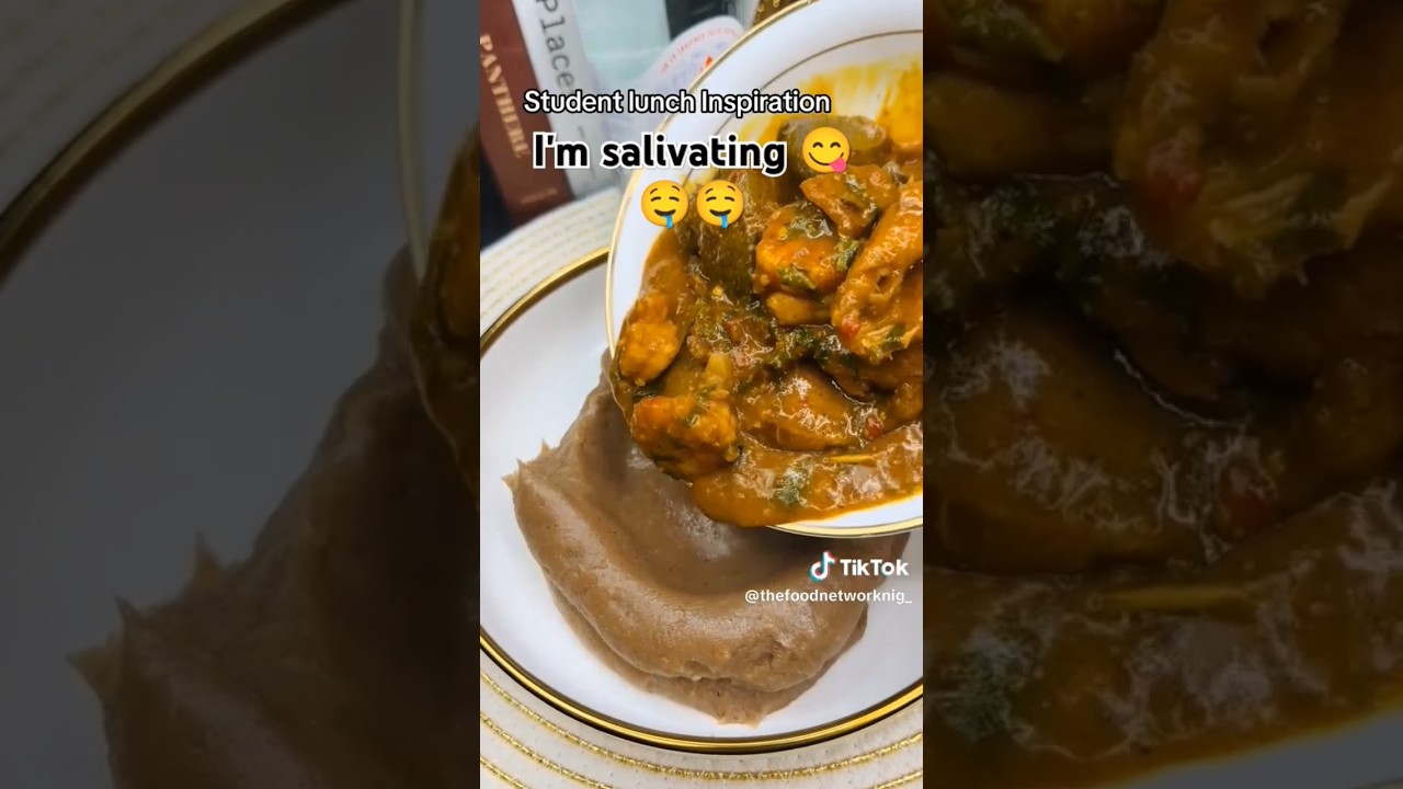 Nigeria Amala with ogbono soup, African food, mukbang video, eating spicy food #okrosoup #food