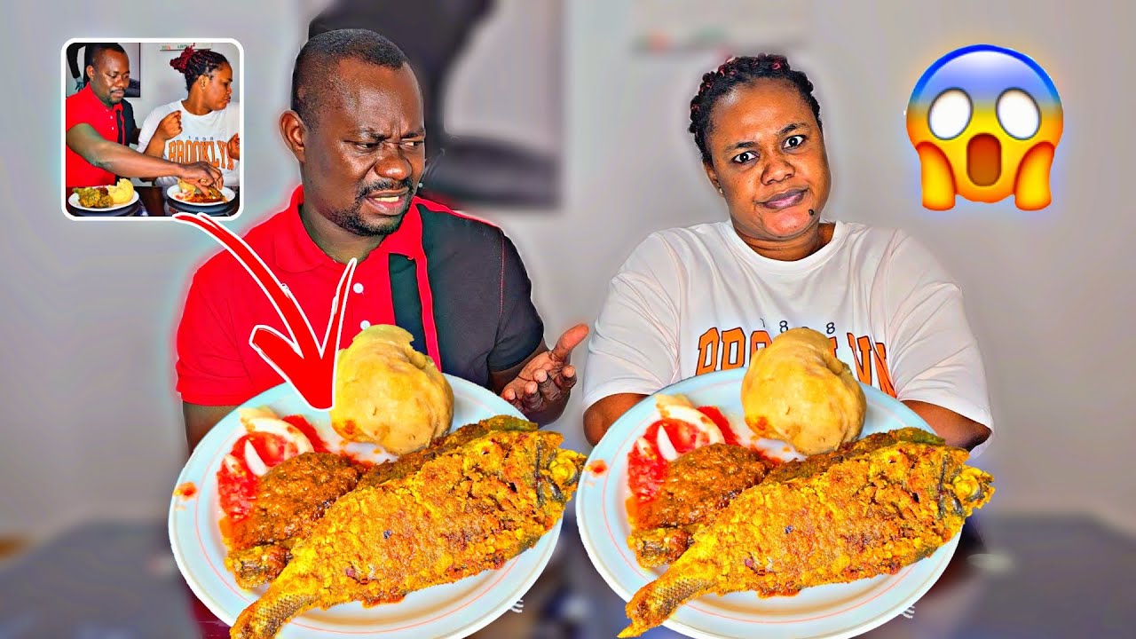 TAPPING MY WIFE AND EATING HER FOOD MUKPRANK ,AFRICAN FOOD MUKBANG