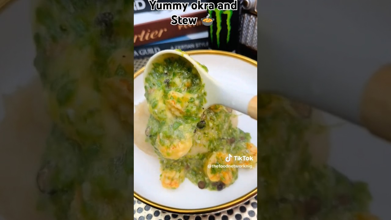 Nigeria okra soup, Nigeria food, African food mukbang video #streetnoodles #afrocaribbeanfood