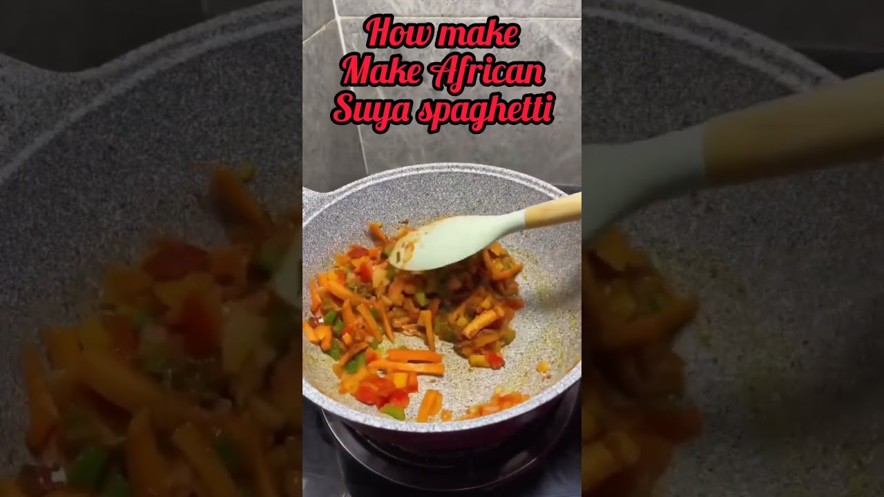 How make African suya spaghetti #viralshorts #africanfood#views #subscribe #trending