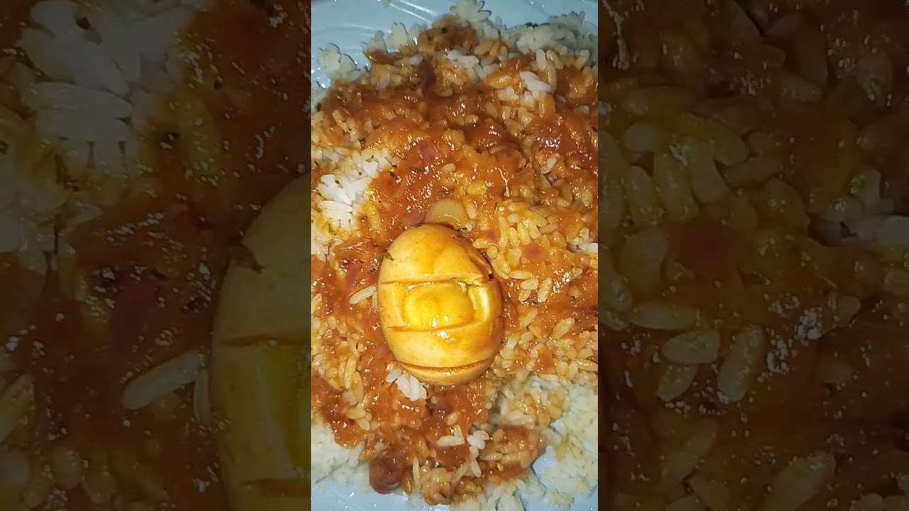 Eating Nigeria rice and tomato stew, African food, Nigeria food, mukbang video #nigerianrice